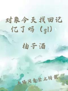 对象今天找回记忆了吗（gl）